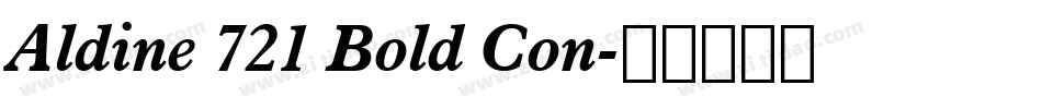 Aldine 721 Bold Con字体转换